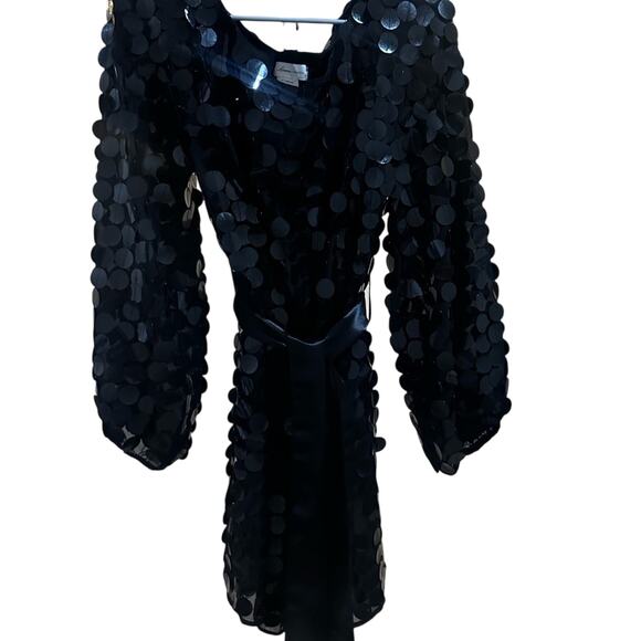 Lovers + Friends Black Sequin Long Sleeve Dress - Picture 7 of 8